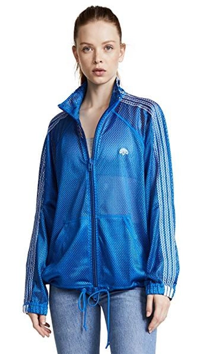 Adidas Originals By Alexander Wang Aw Mesh Track Jacket In Bluebird |  ModeSens