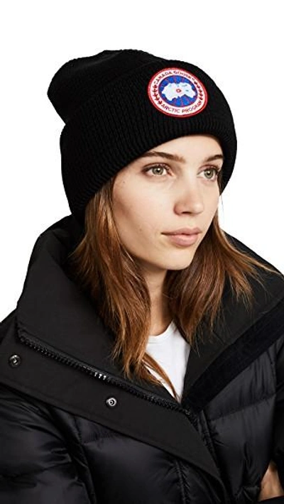 Shop Canada Goose Arctic Disc Toque Hat In Black
