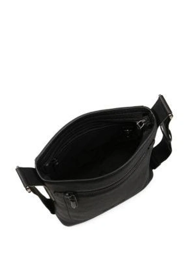 Shop Ferragamo Muflone Leather Crossbody Bag In Black