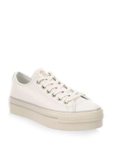 Shop Converse Platform Leather Sneakers In Star White