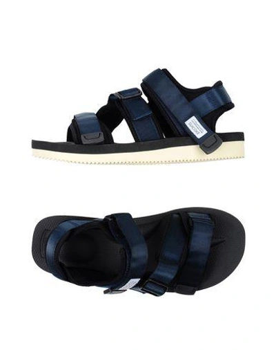 Shop Suicoke Sandals In Dark Blue