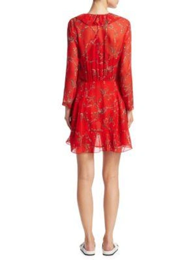 Shop Iro Lucine Floral-print Dress In Red
