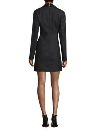 Shop Helmut Lang Herringbone Blazer Dress In Black