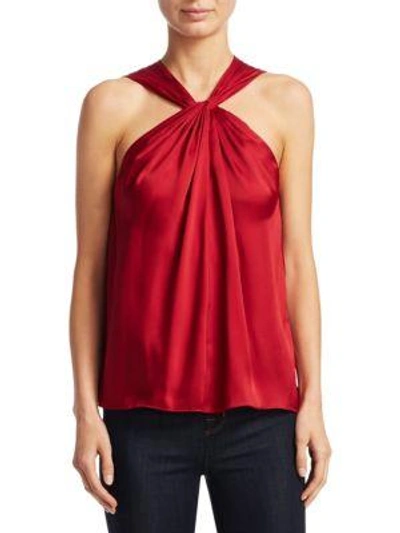 Shop Elizabeth And James Blaine Twist Front Top In Ruby