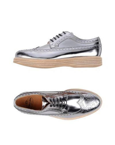 Shop Church's Laced Shoes In Silver
