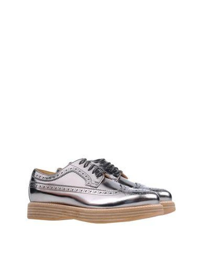 Shop Church's Laced Shoes In Silver