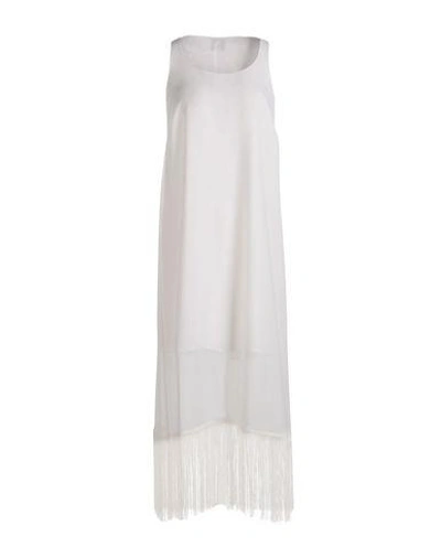 Shop Pinko Knee-length Dress In White