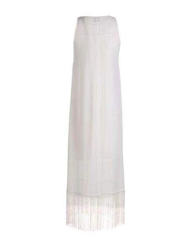 Shop Pinko Knee-length Dress In White