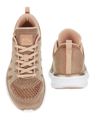 Shop Apl Athletic Propulsion Labs Techloom Pro Rose Gold Performance Sneakers