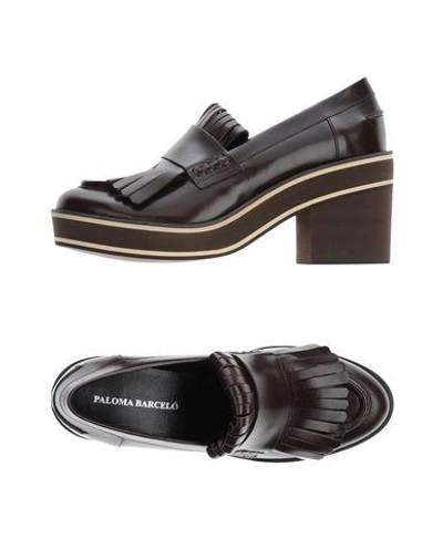 Shop Paloma Barceló Loafers In Cocoa