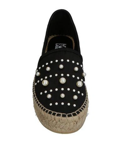 Shop Karl Lagerfeld Woman Espadrilles Black Size 5 Cotton