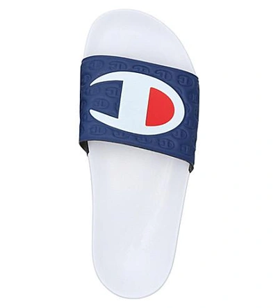 Shop Champion Logo Rubber Pool Sliders In White/comb