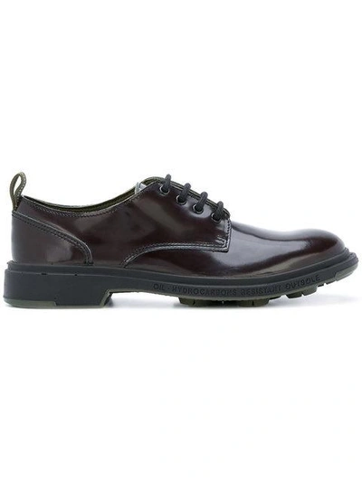 Shop Pezzol 1951 Royal Navy Derby Shoes In Red