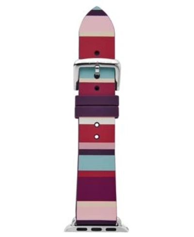 Shop Kate Spade New York Women's Multicolored Striped Silicone Apple Watch Strap