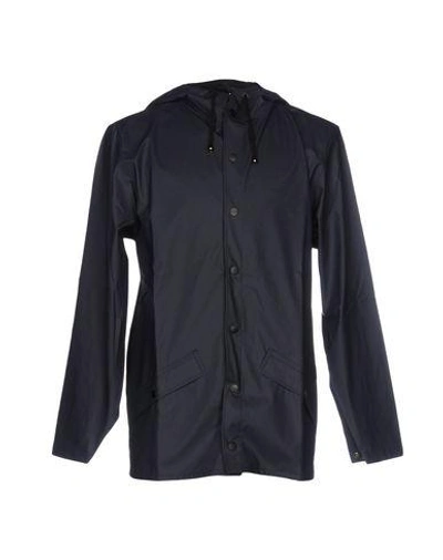 Shop Rains Man Overcoat Midnight Blue Size Xxs/xs Polyester, Polyurethane