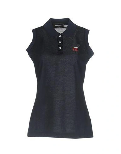 Shop Dsquared2 Polo Shirt In Dark Blue