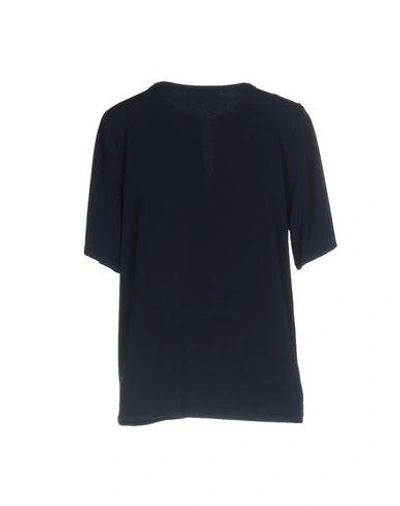 Shop Michael Michael Kors Woman T-shirt Midnight Blue Size M Polyester, Elastane