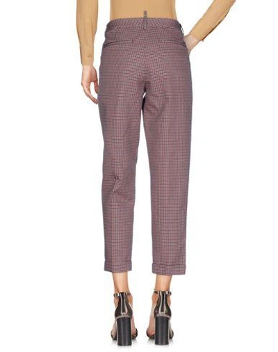 Shop Dsquared2 Cropped Pants & Culottes In Brick Red