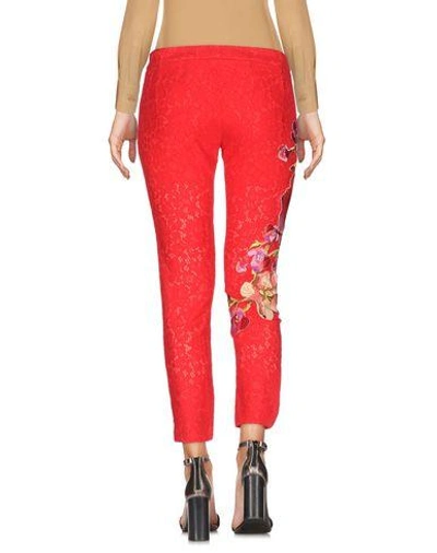 Shop Ainea Woman Cropped Pants Red Size 8 Cotton, Polyester, Polyamide