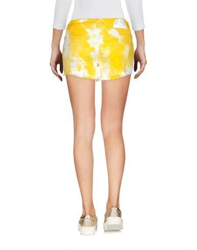 Shop Just Cavalli Denim Shorts In Yellow