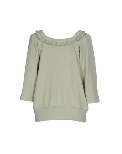 Shop Veronique Branquinho Sweatshirt In Light Green