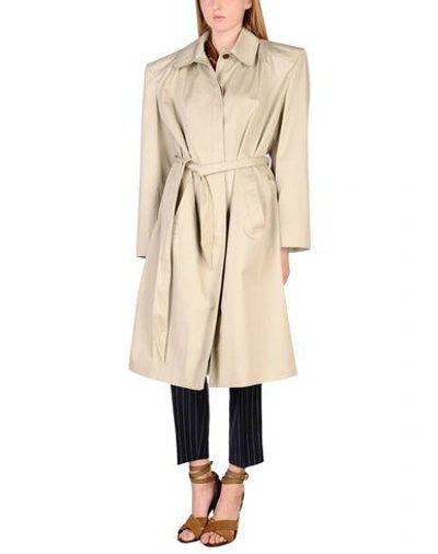 Shop Balenciaga Overcoats In Beige