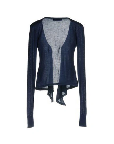 Shop Dolce & Gabbana Woman Cardigan Midnight Blue Size 0 Cashmere, Silk