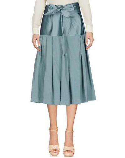 Shop Jil Sander 3/4 Length Skirts In Slate Blue