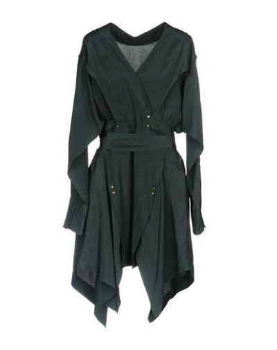 Shop Isabel Marant Short Dress In Deep Jade