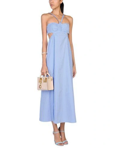 Shop Tibi 3/4 Length Dresses In Pastel Blue