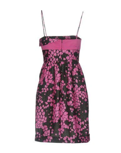 Shop Armani Collezioni Short Dress In Fuchsia