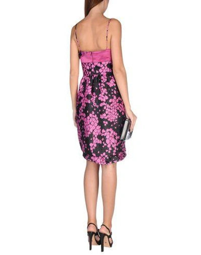 Shop Armani Collezioni Short Dress In Fuchsia