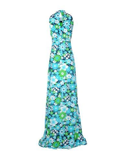 Shop Michael Kors Long Dresses In Turquoise
