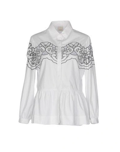 Shop Pinko Solid Color Shirts & Blouses In White