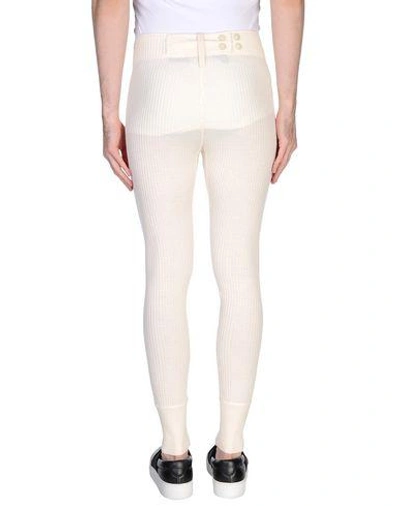 Shop Dolce & Gabbana Man Leggings Ivory Size Xl Virgin Wool In White