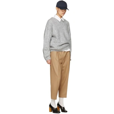 Shop Acne Studios Beige Tabea Cropped Trousers In Camel