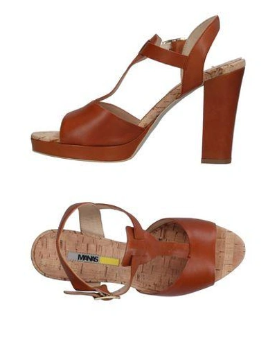 Shop Manas Sandals In Brown