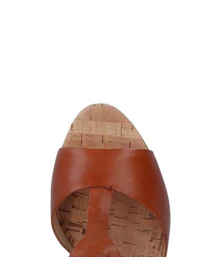 Shop Manas Sandals In Brown