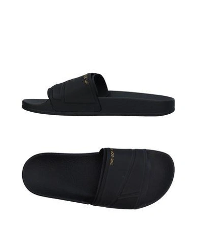 Shop Adidas Originals Sandals In Black