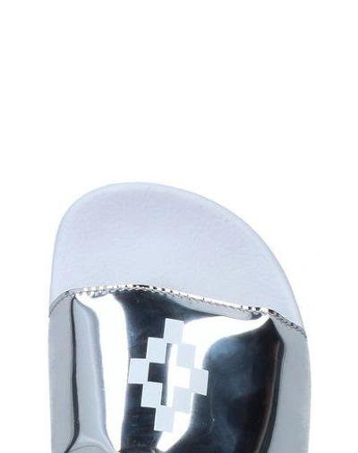 Shop Marcelo Burlon County Of Milan Sandals In Silver