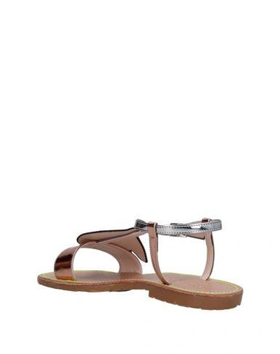Shop Leo Studio Design Sandals In Copper