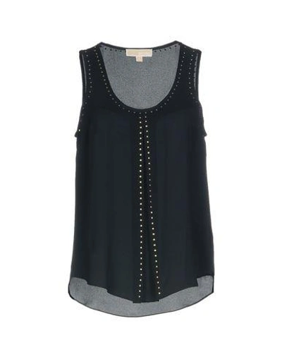 Shop Michael Michael Kors Top In Dark Blue