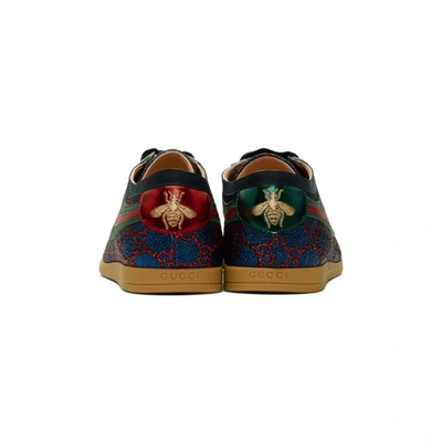 Shop Gucci Blue Effacer Gg Sneakers