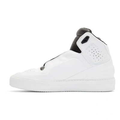 Shop Maison Margiela White And Black High Frequency High-top Sneakers In 101 White/white