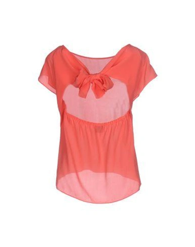 Shop Pinko Blouse In Coral