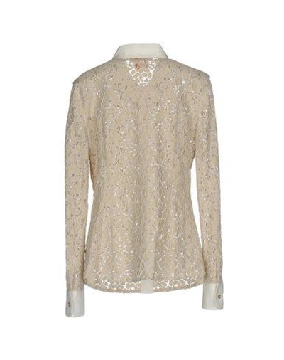 Shop Tory Burch Lace Shirts & Blouses In Beige