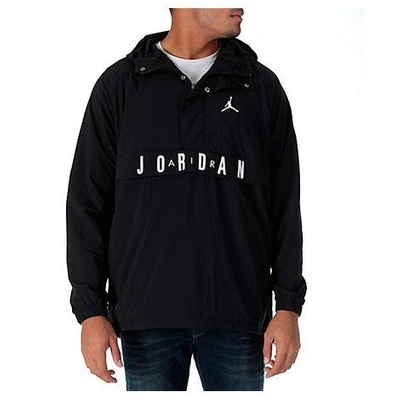 Shop Nike Men's Air Jordan Anorak Wings Wind Jacket, Black