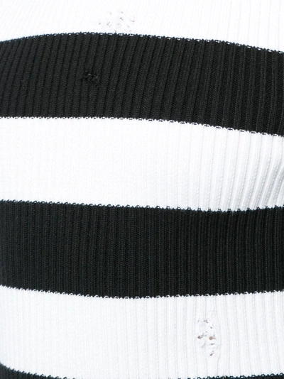 Shop Amiri Shoulderless Striped Top