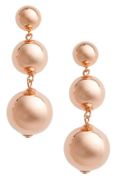 Shop Kate Spade Golden Girl Bauble Drop Earrings In Rose Gold