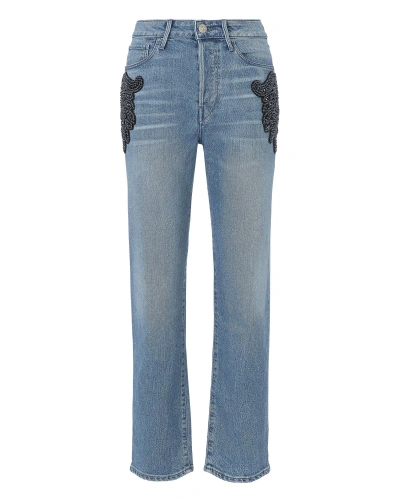 Shop 3x1 Burke High-rise Beaded Boyfriend Crop Jeans